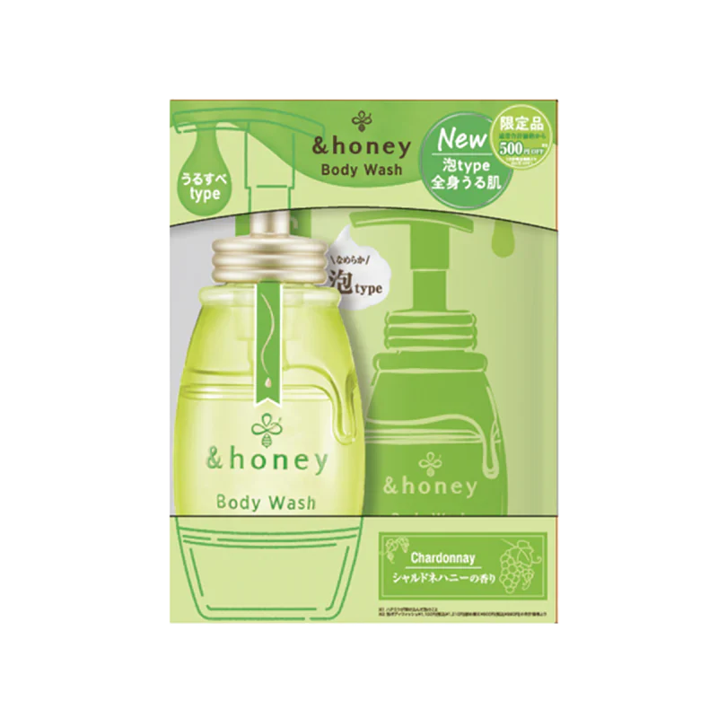 &honey Pure Moist Foaming Body Wash (500ml + 440ml)